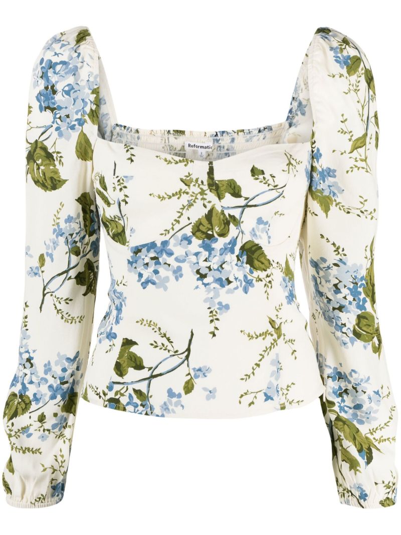 Neutral Reign Floral Print Top
