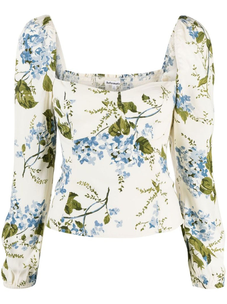 Neutral Reign Floral Print Top