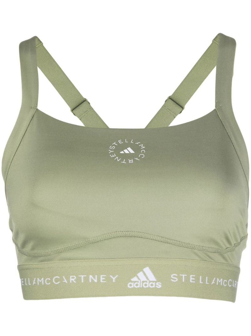 Green Truepurpose Logo Sports Bra