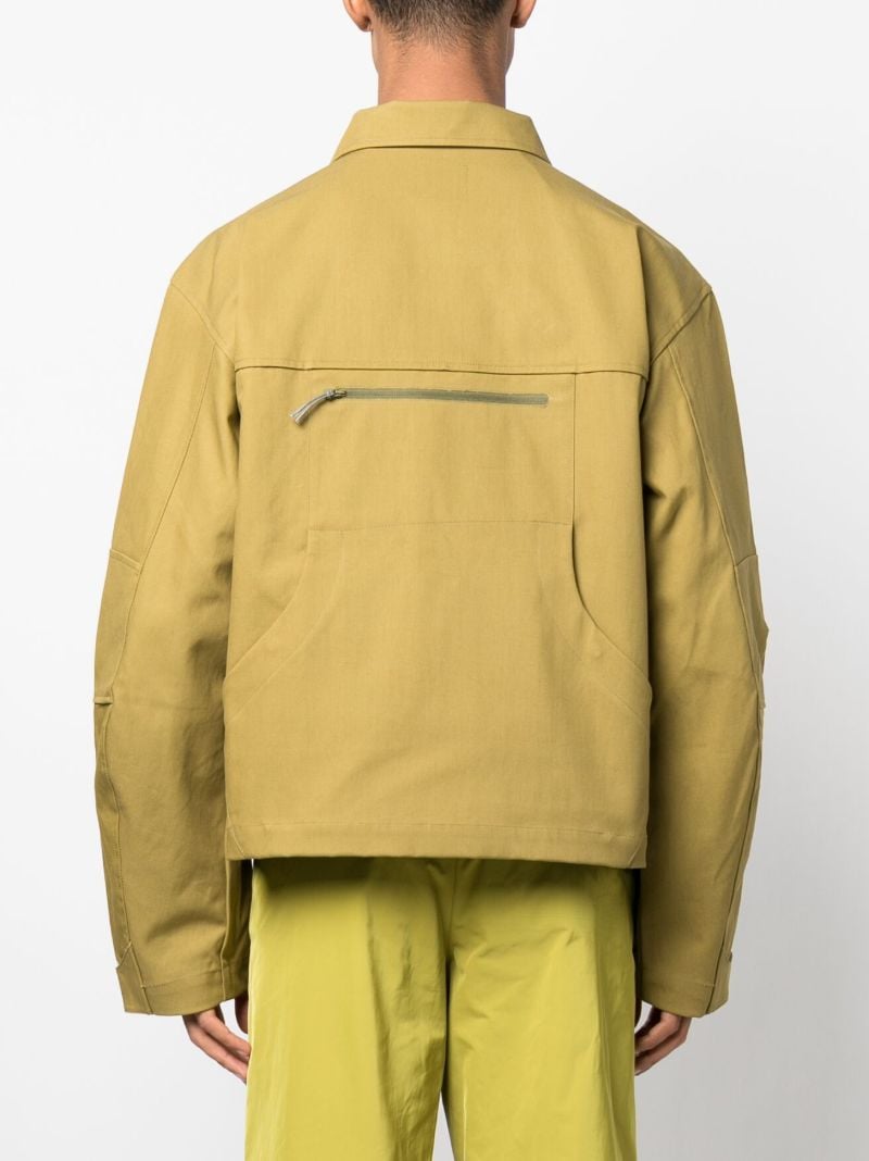 Green Zip-up Shirt Jacket