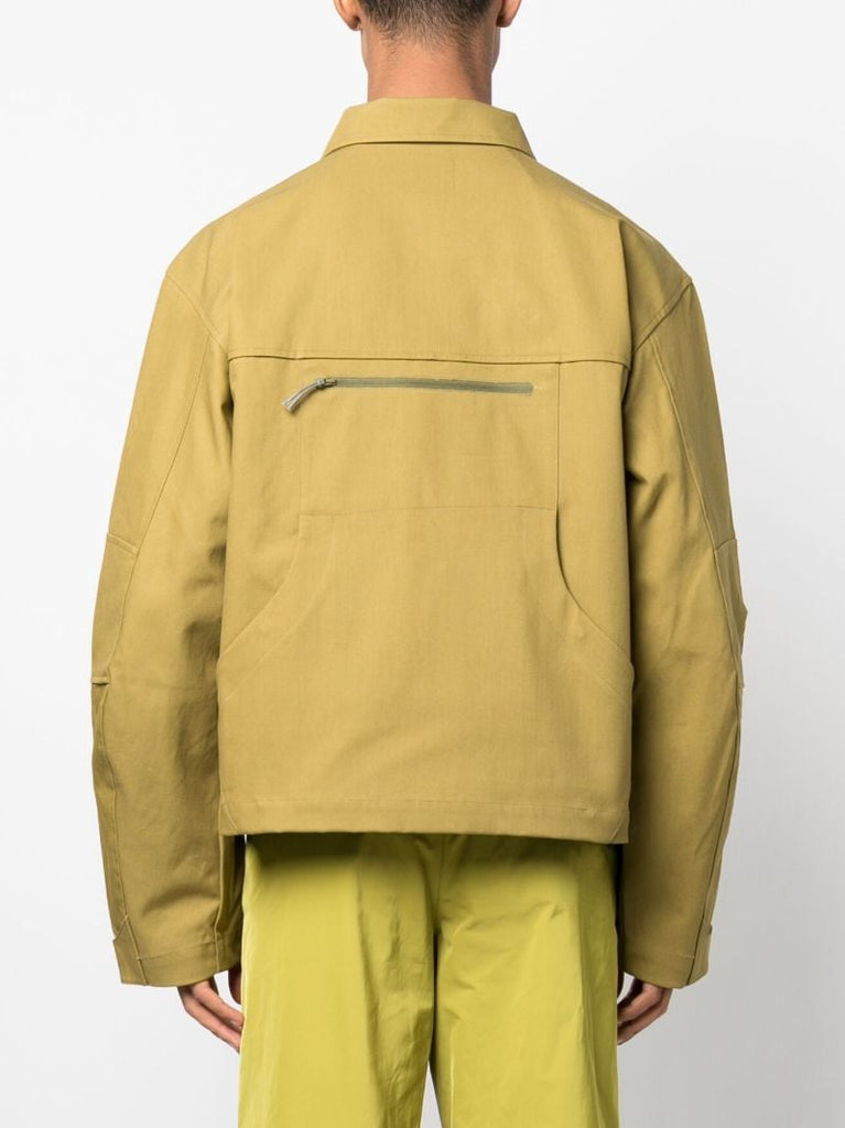 Green Zip-up Shirt Jacket