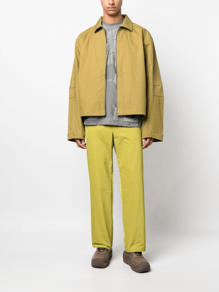 Green Zip-up Shirt Jacket