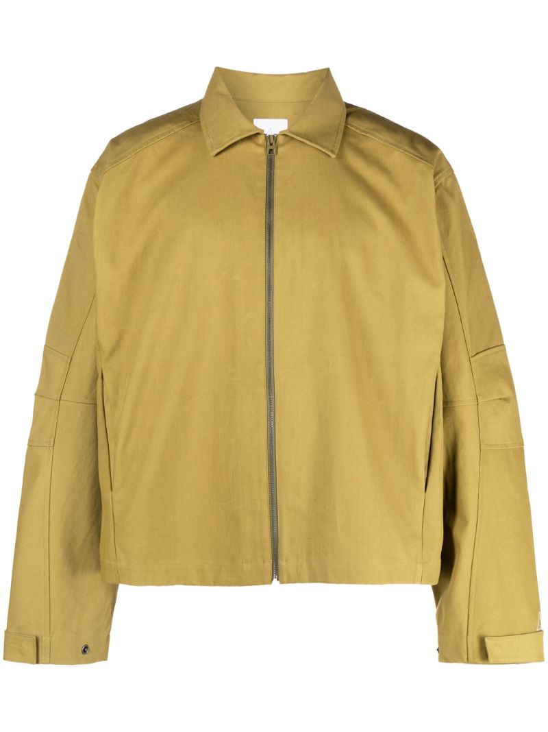 Green Zip-up Shirt Jacket