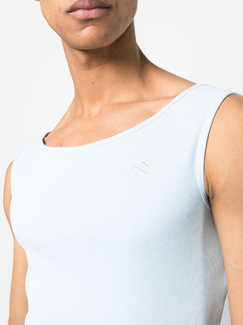 Blue Celil Off-shoulder Tank Top