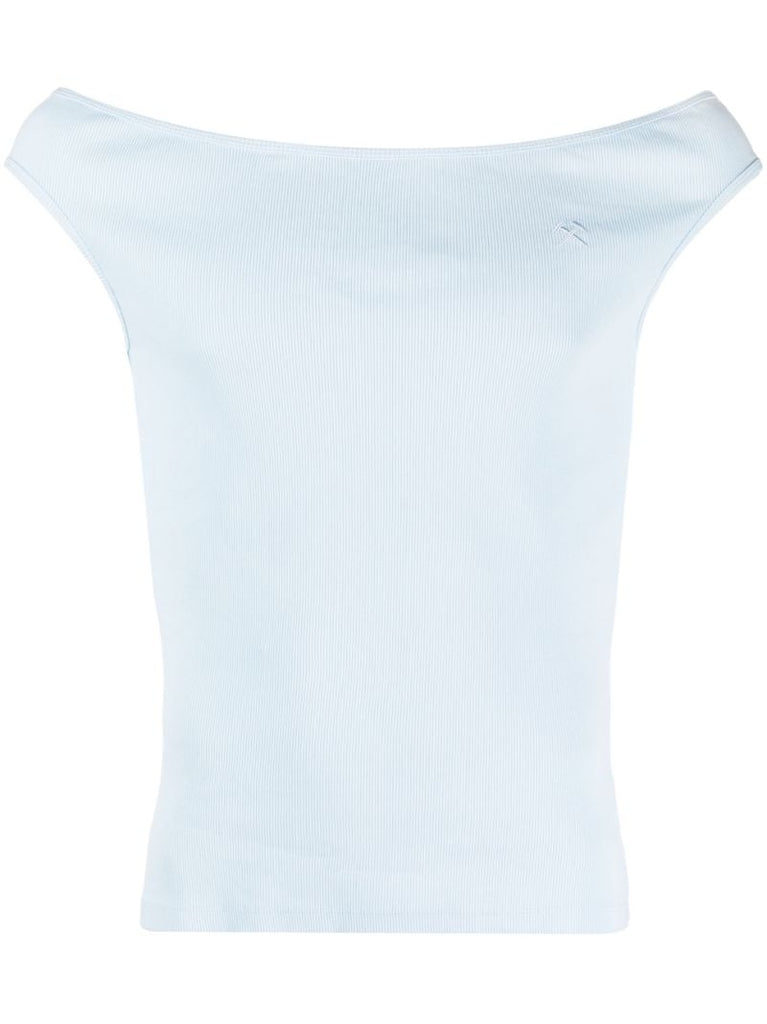 Blue Celil Off-shoulder Tank Top