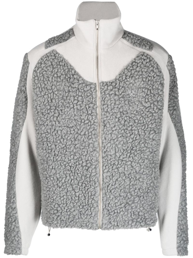 Grey Zip-up Fleece Sweatshirt