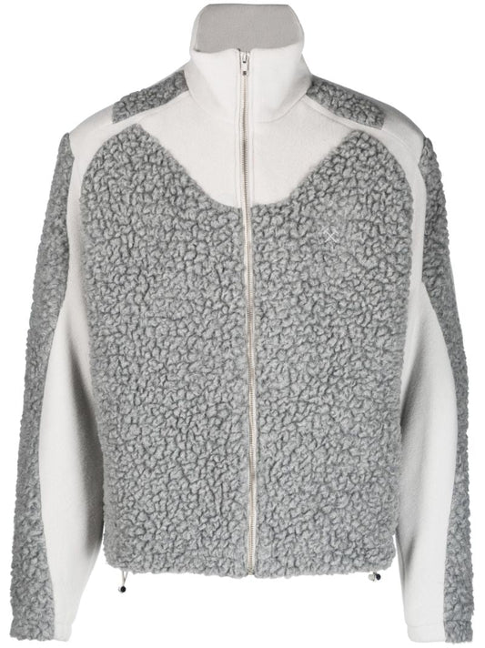 Grey Zip-up Fleece Sweatshirt