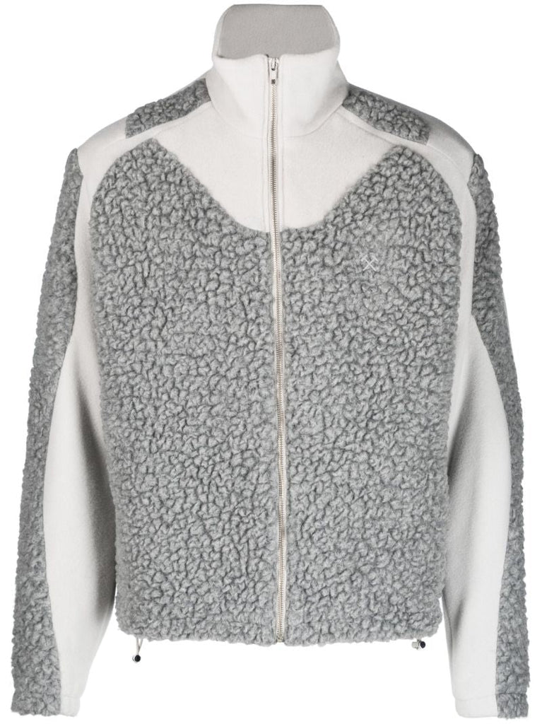 Grey Zip-up Fleece Sweatshirt