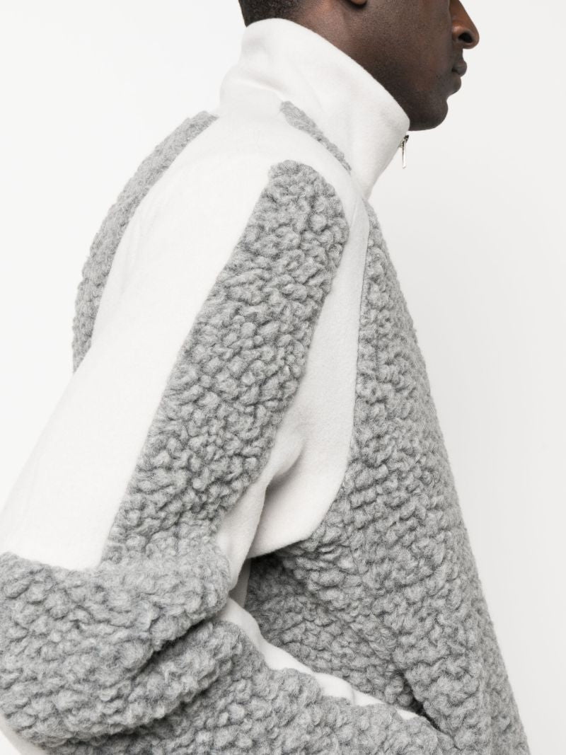 Grey Zip-up Fleece Sweatshirt