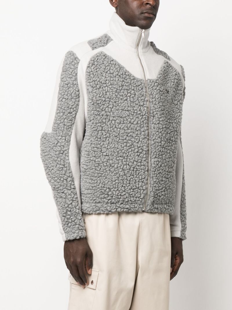 Grey Zip-up Fleece Sweatshirt