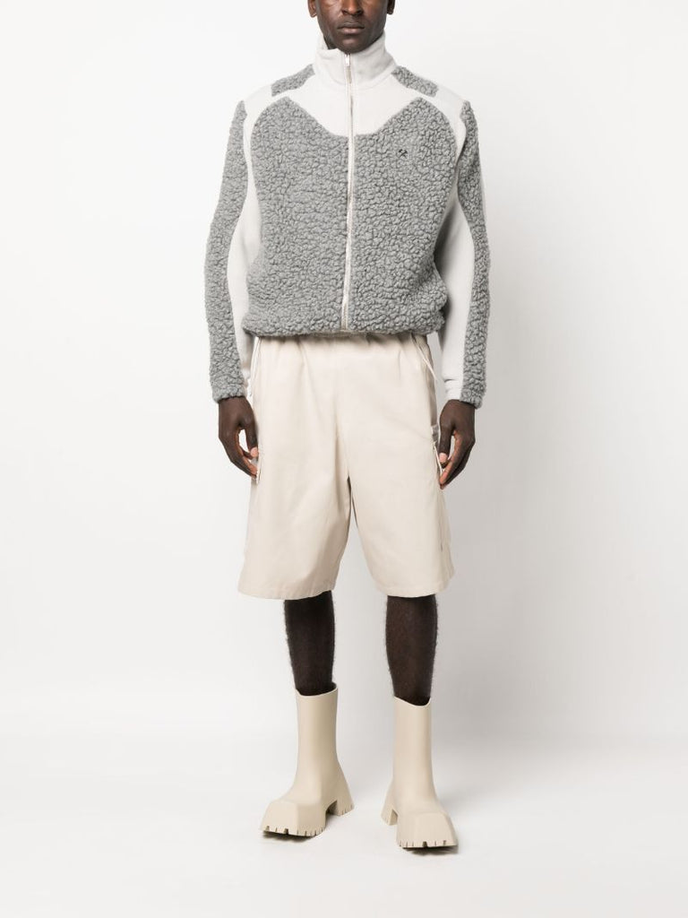 Grey Zip-up Fleece Sweatshirt