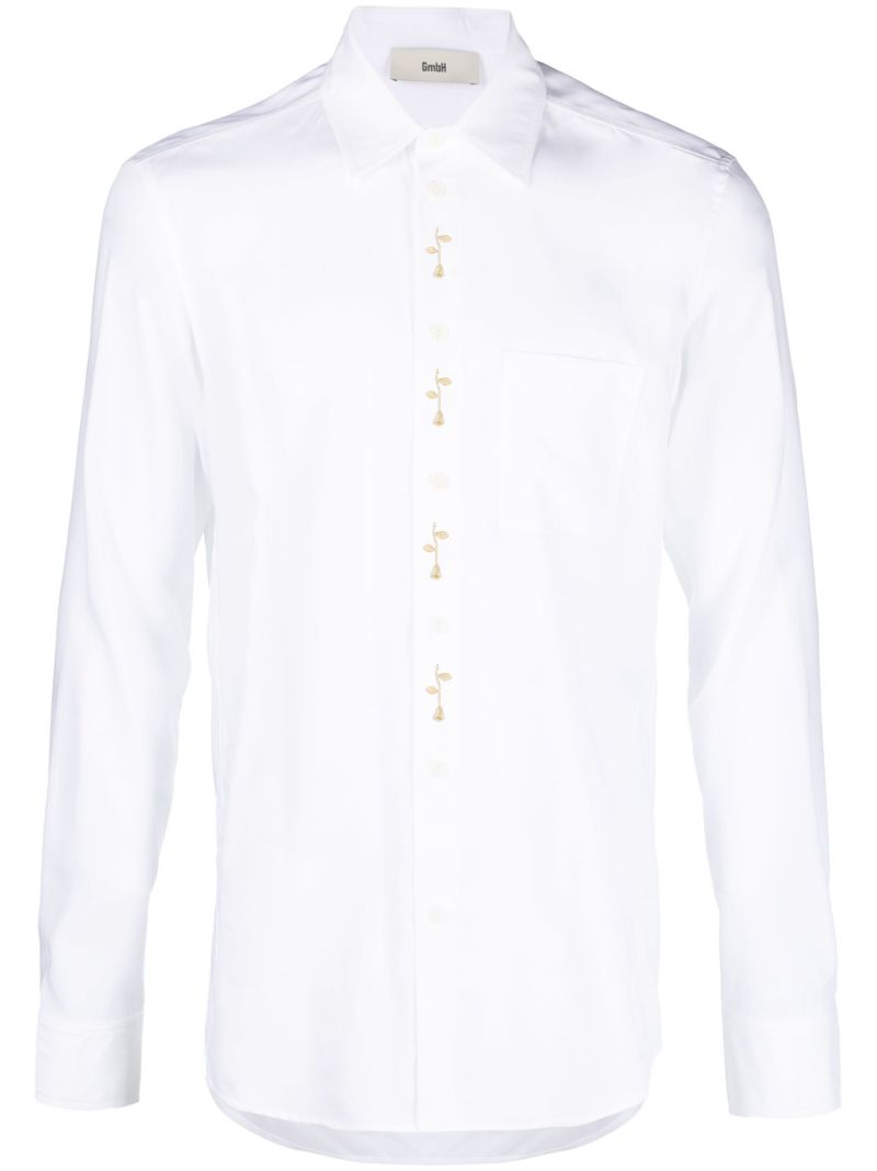 White Rose AppliquÃ_x0083_Â© Shirt