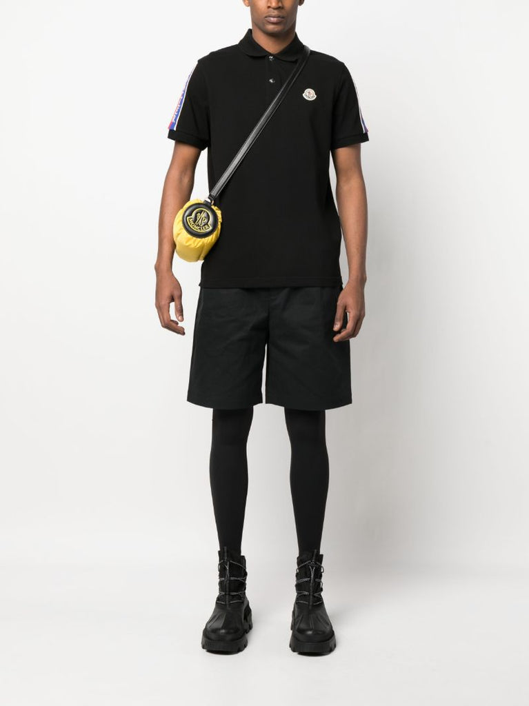 Black Logo Cotton Polo Shirt