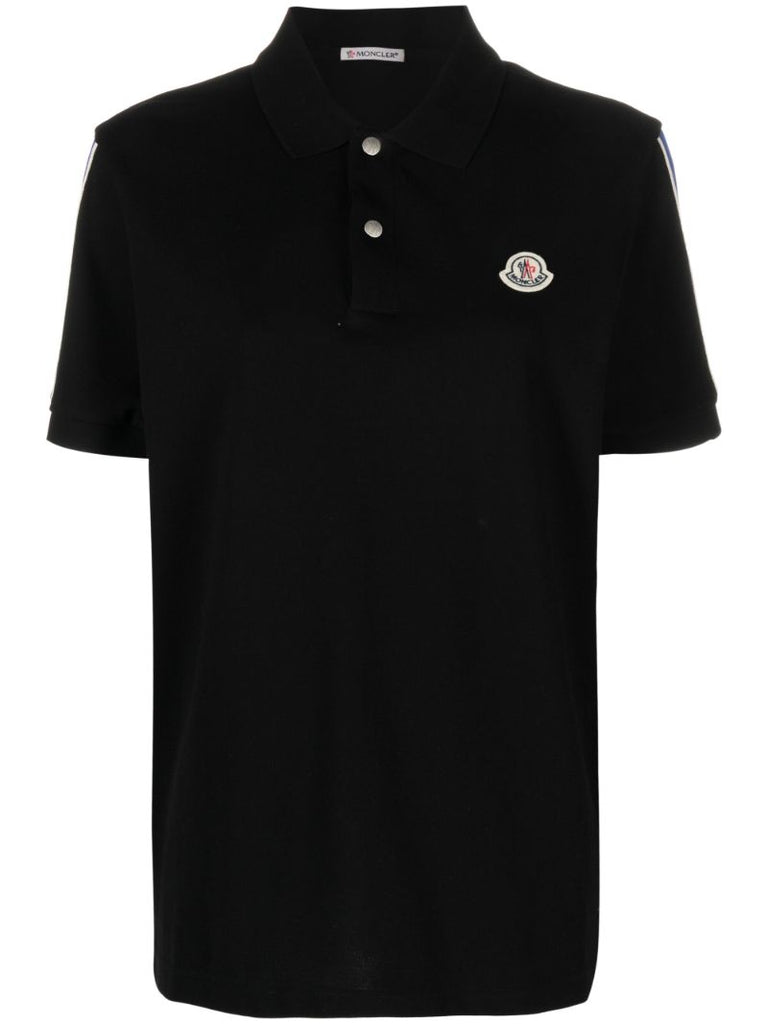Black Logo Cotton Polo Shirt