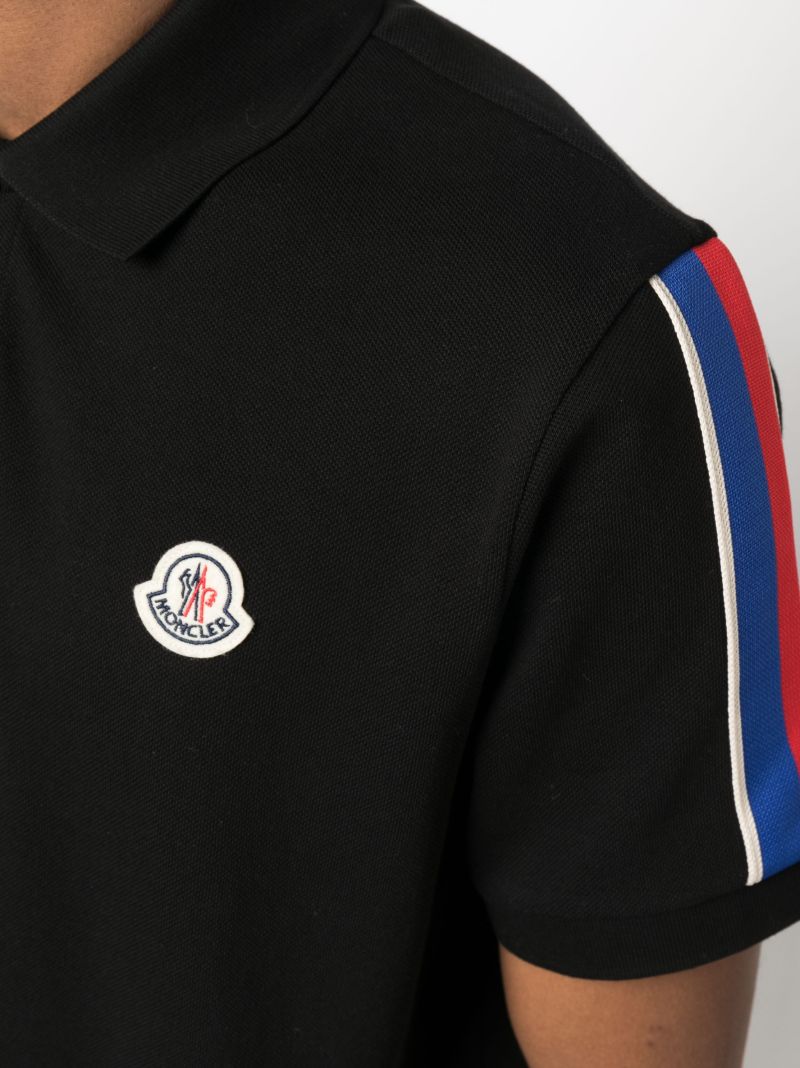 Black Logo Cotton Polo Shirt