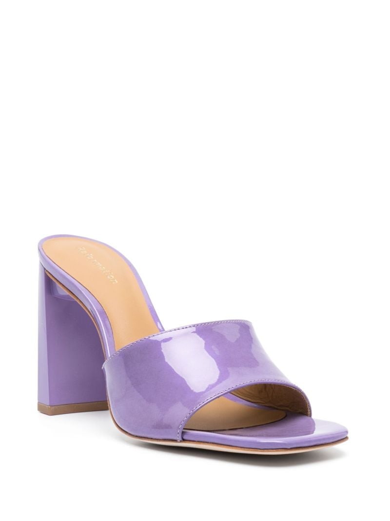 Purple Georgi 95 Patent Leather Mules