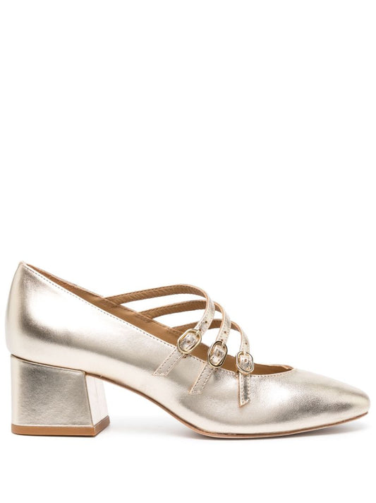 Gold Mimi 50 Metallic Mary Jane Pumps