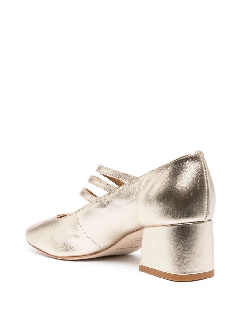 Gold Mimi 50 Metallic Mary Jane Pumps