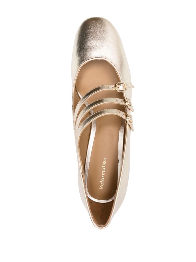 Gold Mimi 50 Metallic Mary Jane Pumps