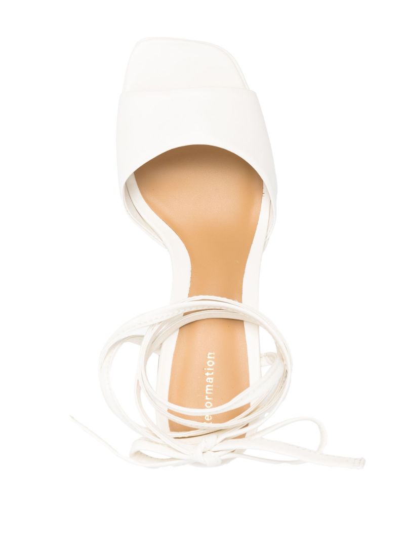White Magda Strap Leather Sandals