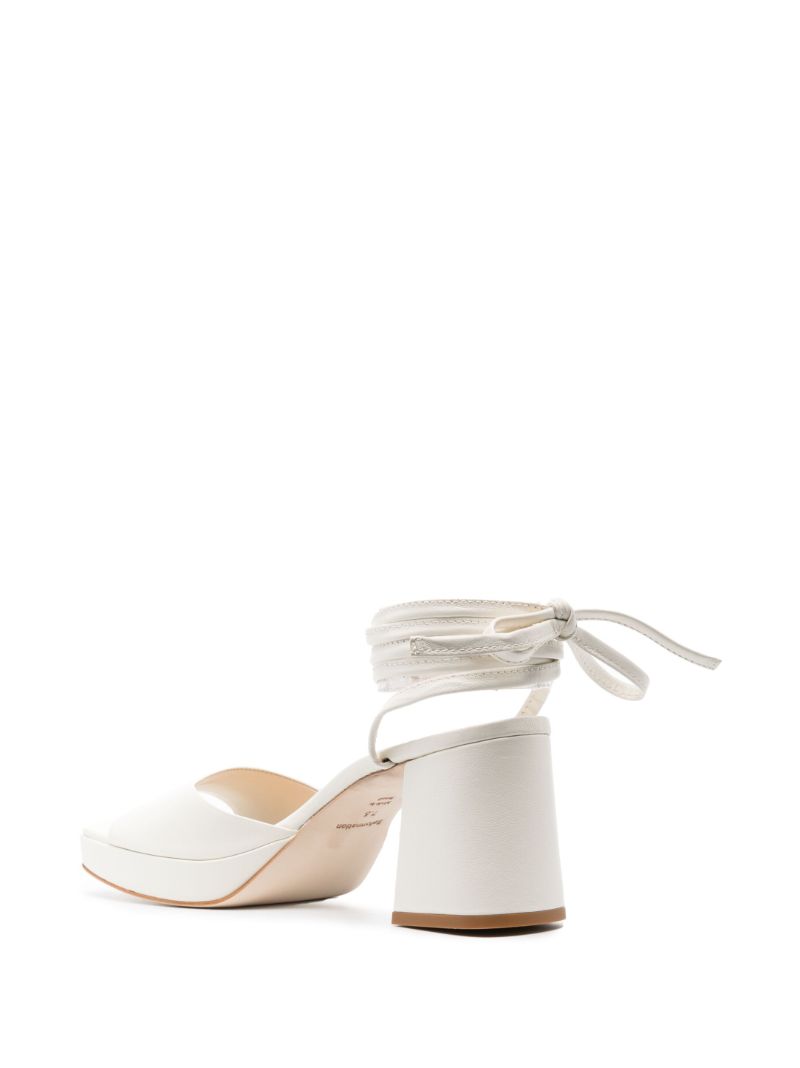 White Magda Strap Leather Sandals