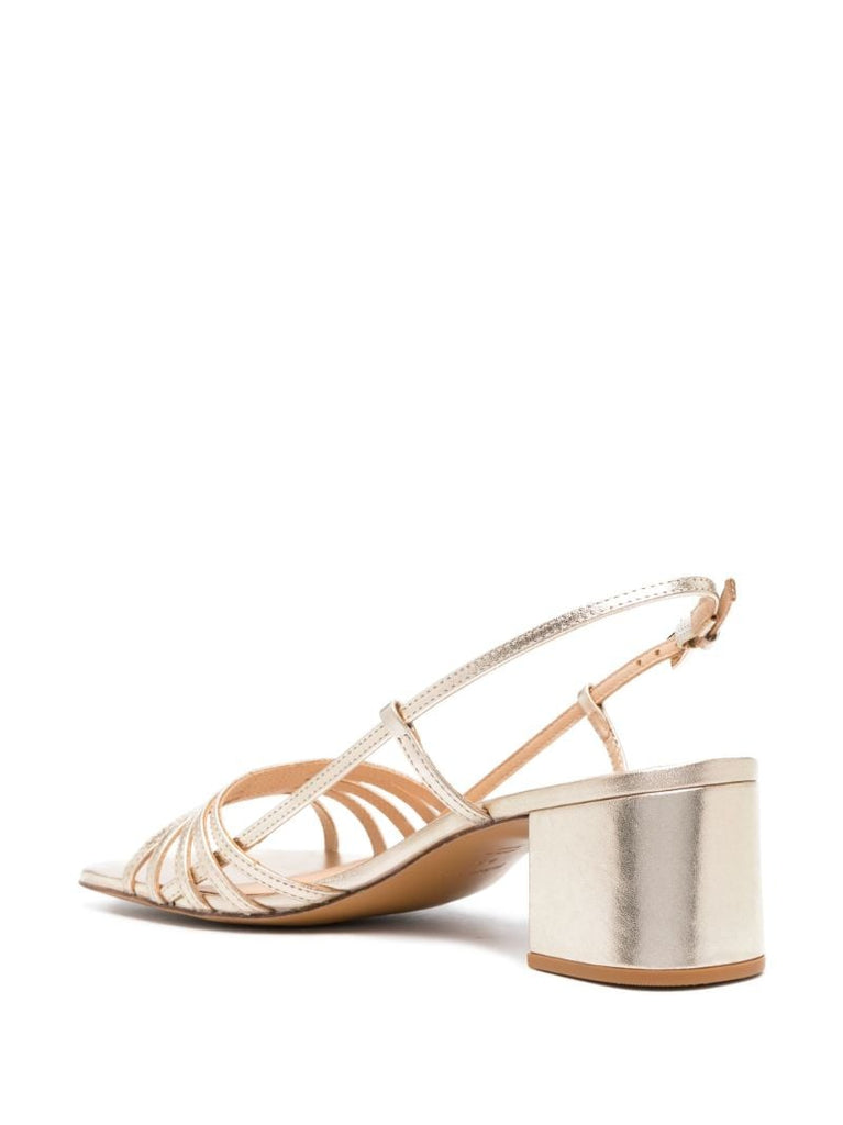 Gold Eleonora 85 Leather Sandals