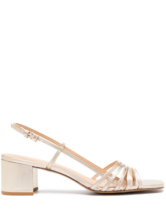 Gold Eleonora 85 Leather Sandals