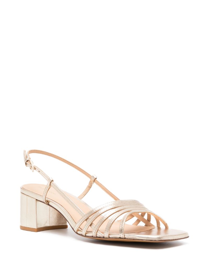 Gold Eleonora 85 Leather Sandals