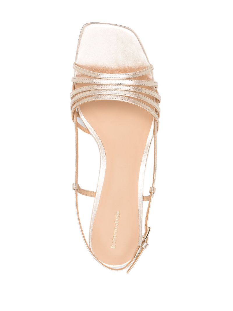 Gold Eleonora 85 Leather Sandals