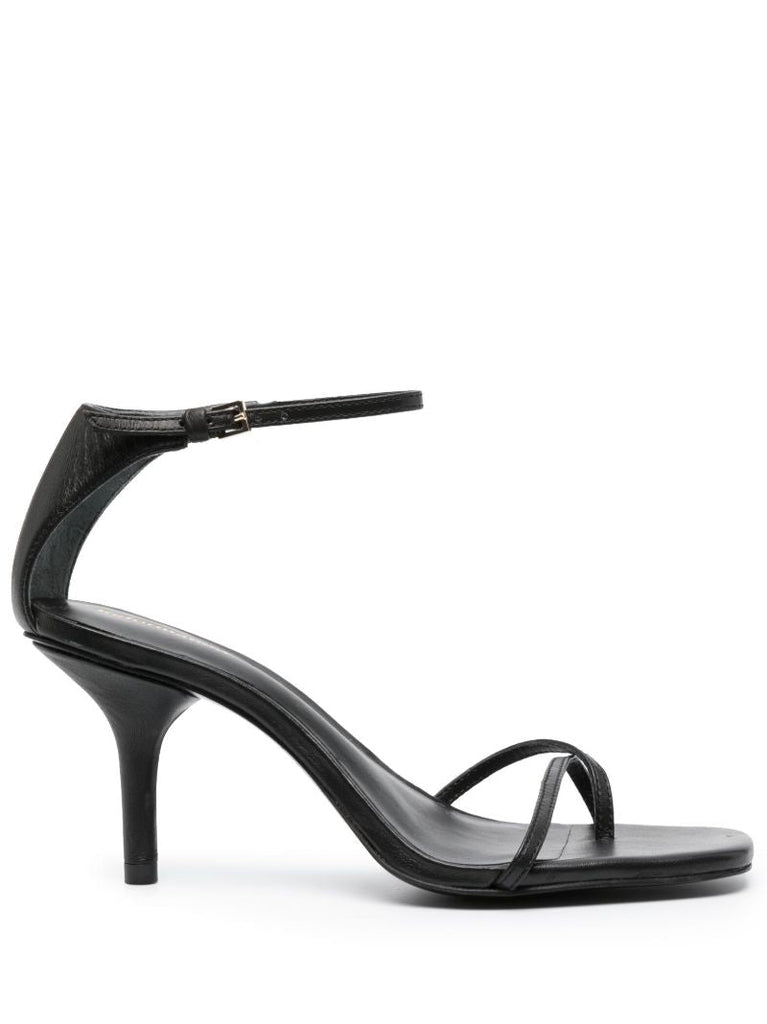Black Gigi 75 Leather Sandals