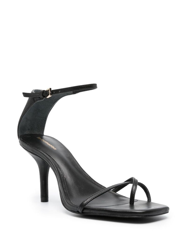 Black Gigi 75 Leather Sandals