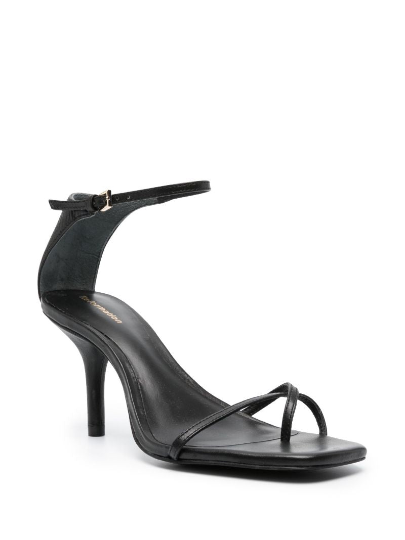 Black Gigi 75 Leather Sandals