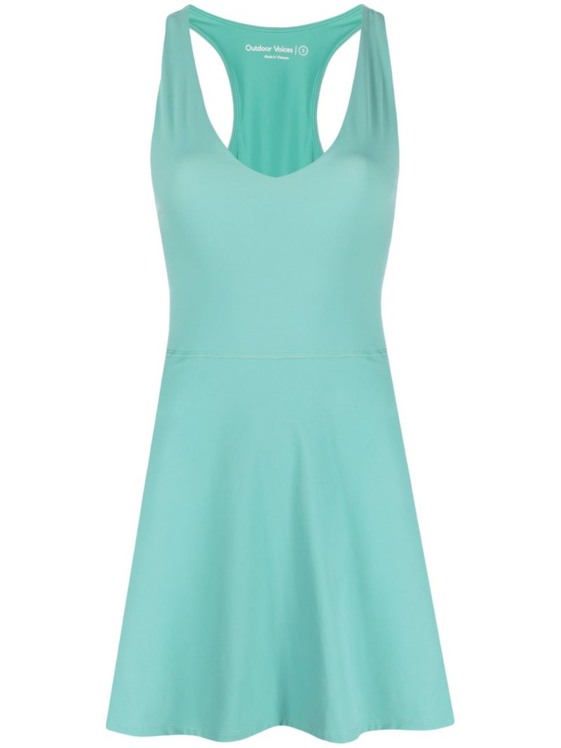 Green the Volley V-neck Dress