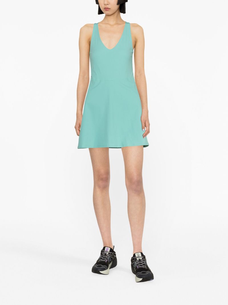 Green the Volley V-neck Dress