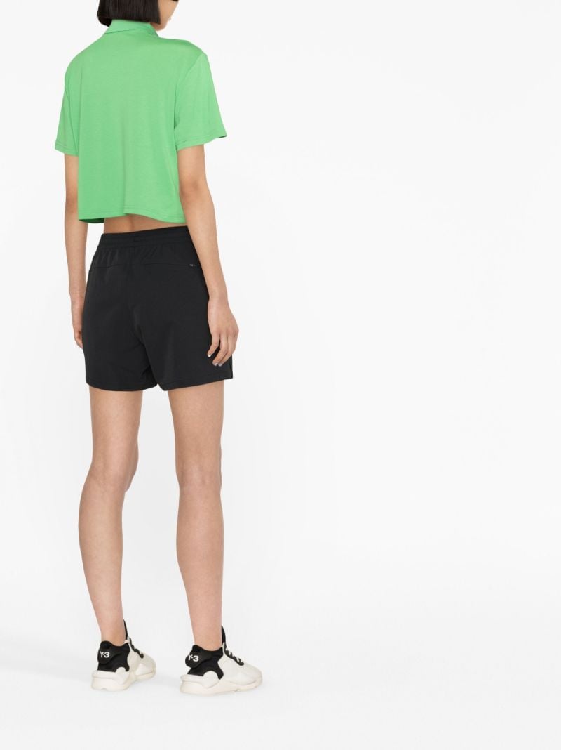 Green Birdie Cropped Polo Top