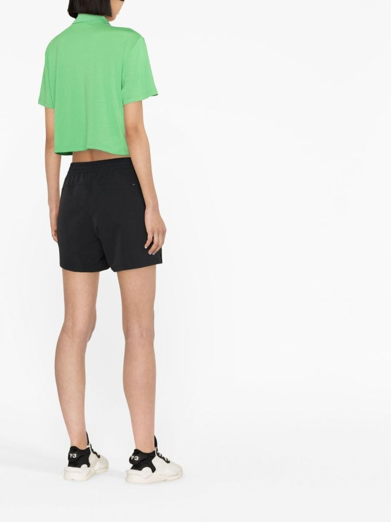 Green Birdie Cropped Polo Top