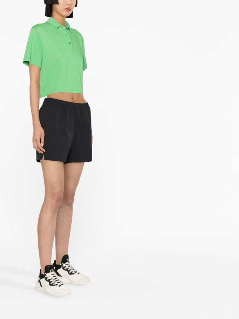 Green Birdie Cropped Polo Top