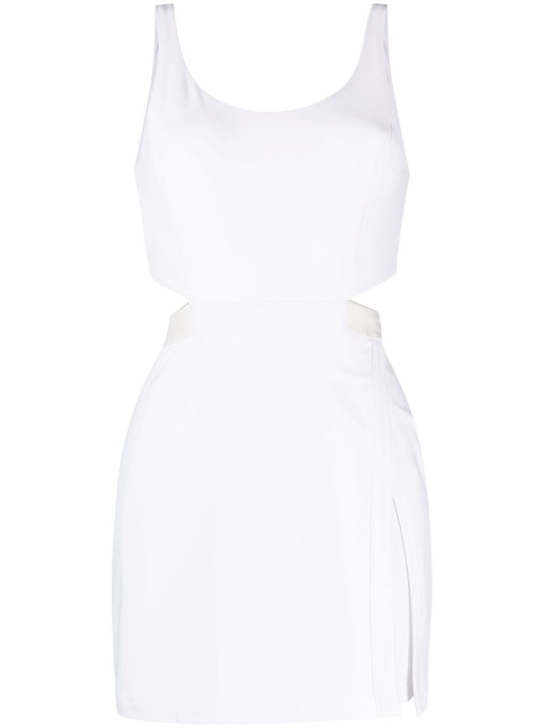 White Court Cut-out Mini Dress