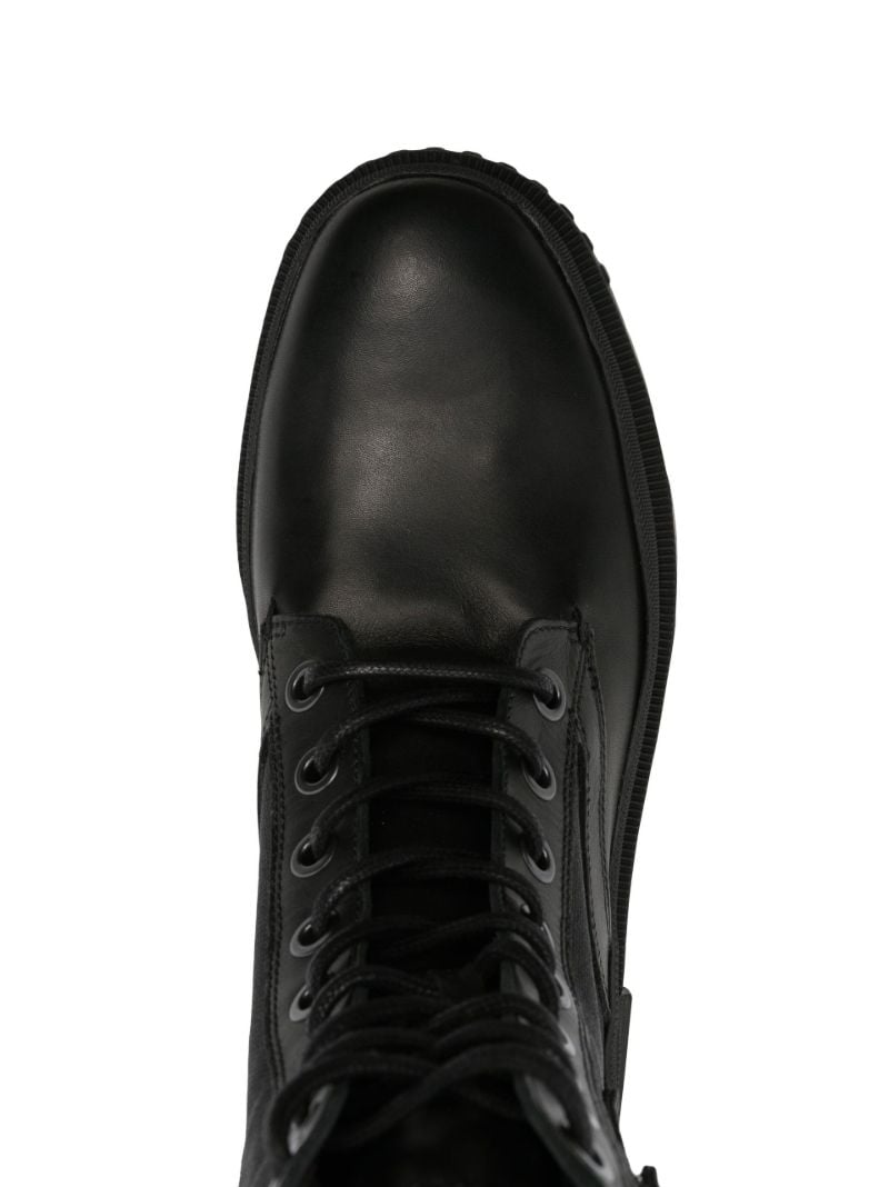 Black Logo Patch Combat Boots