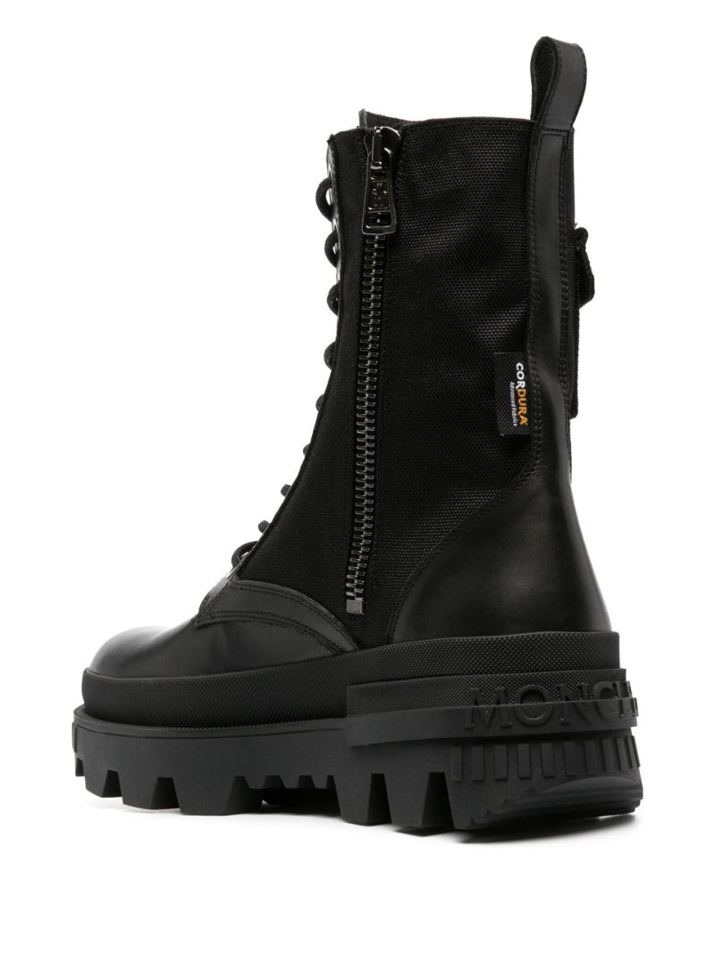 Black Logo Patch Combat Boots