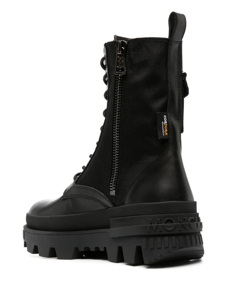 Black Logo Patch Combat Boots