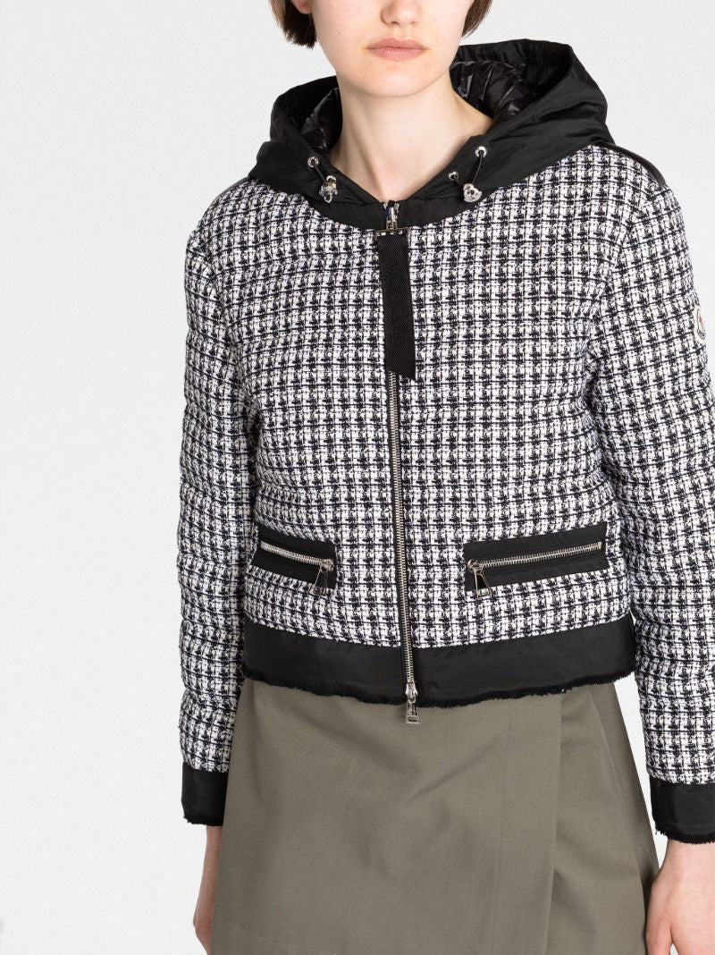 Black Remonay Tweed Down Jacket