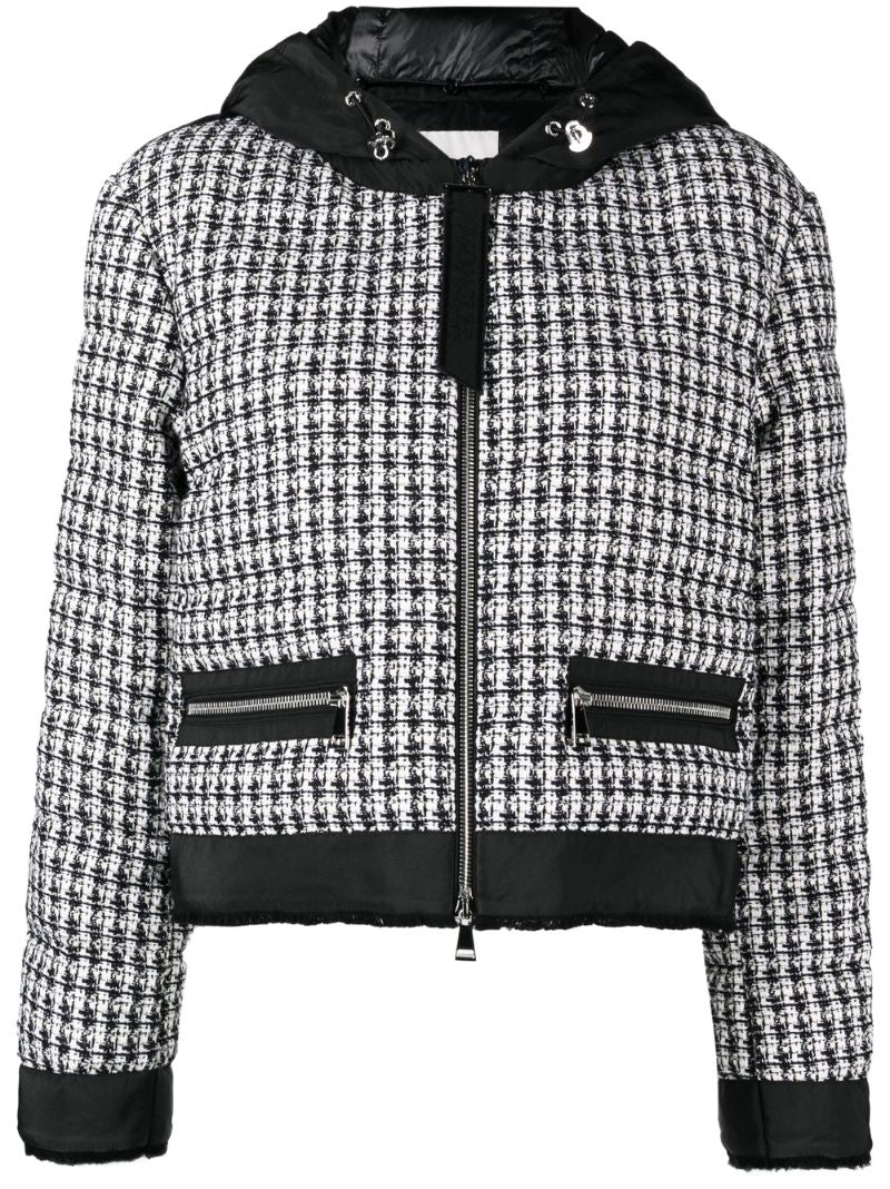 Black Remonay Tweed Down Jacket