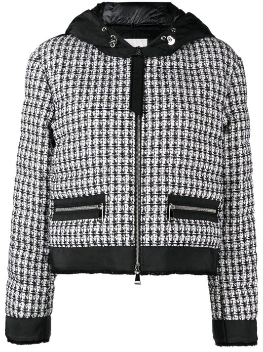 Black Remonay Tweed Down Jacket
