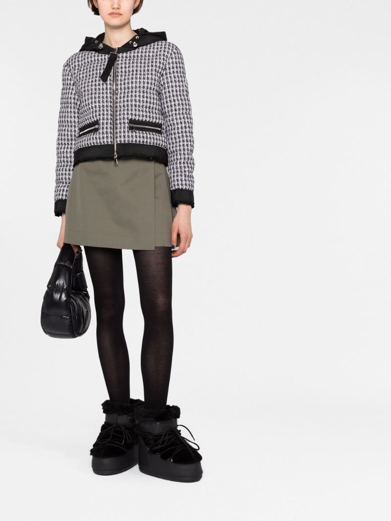 Black Remonay Tweed Down Jacket
