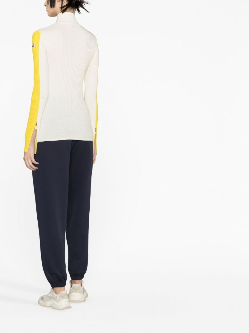White Ribbed Wool Sweater