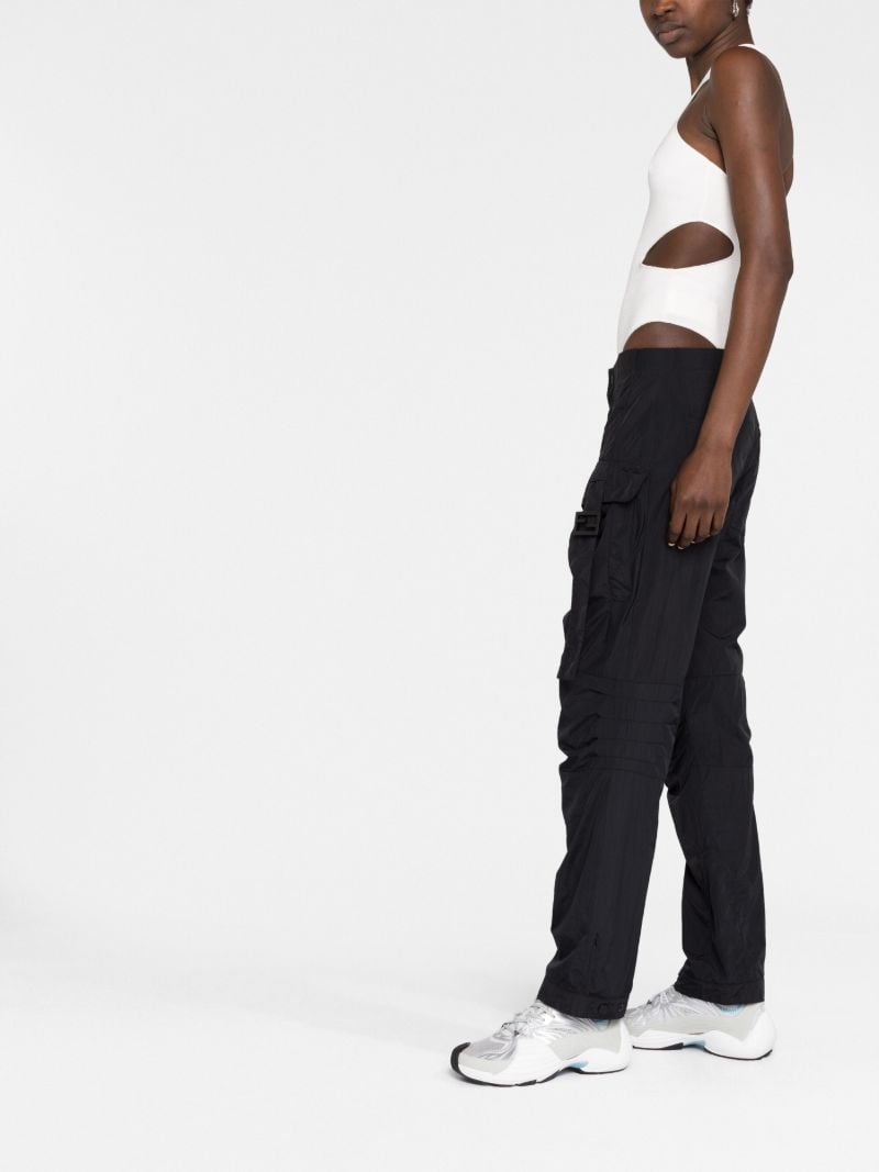 Black Logo Buckle Cargo Trousers
