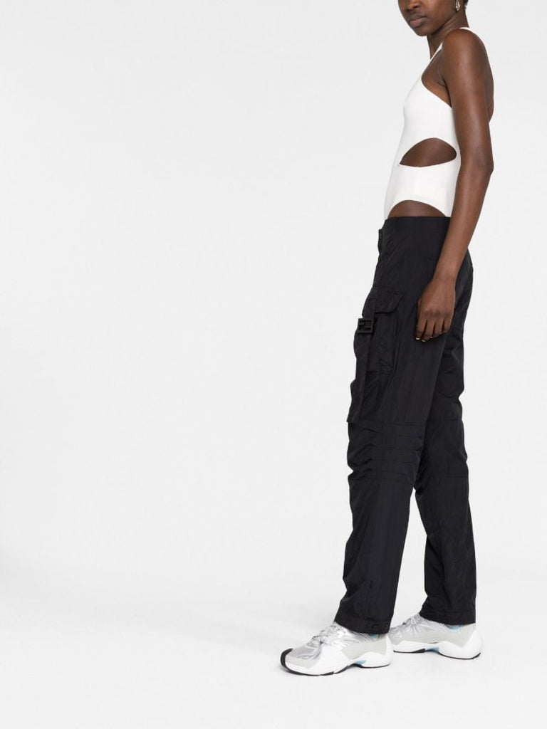 Black Logo Buckle Cargo Trousers