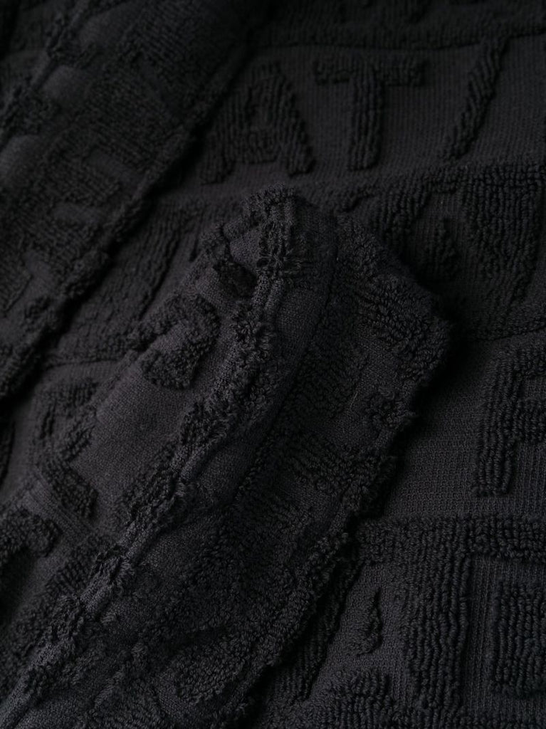 X Raf Simons Black Logo Jacquard Robe