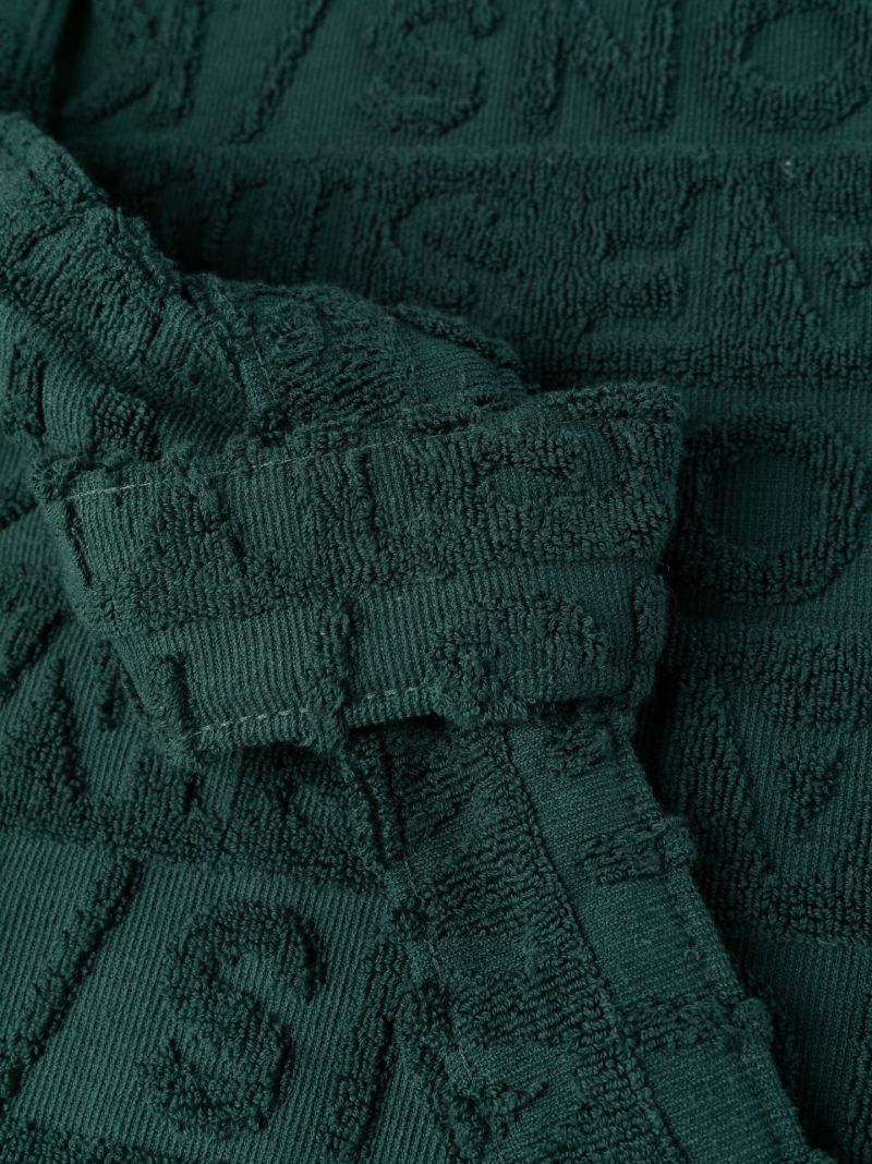 X Raf Simons Green Logo-jacquard Robe